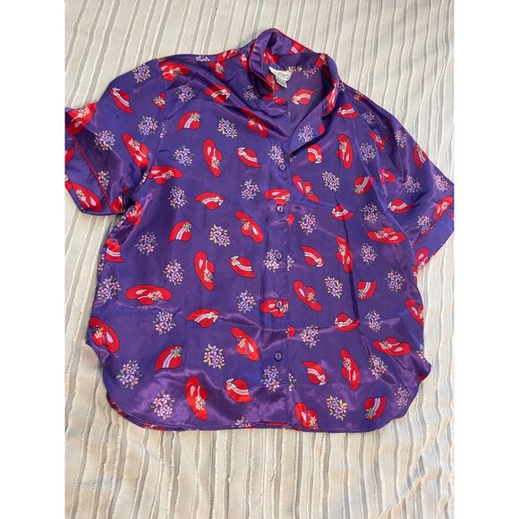 Vintage Satin Weave Pajama Set Size Medium - Picture 3 of 6